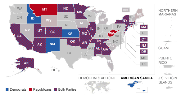 The Primaries and Caucuses of Super Tuesday