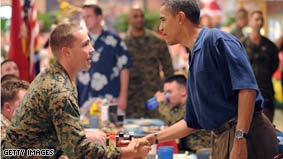 Obama greets military troops, families on Christmas - CNN