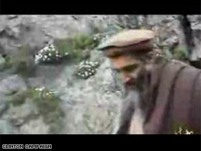  Clinton is launching a new ad that includes images of Osama bin Laden