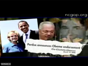 The North Carolina GOP released an ad attacking Democratic Presidential hopeful Barack Obama.