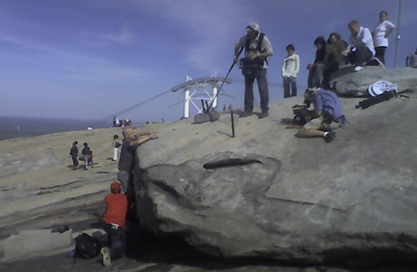 Shooting News to Me on top of Stone Mountain