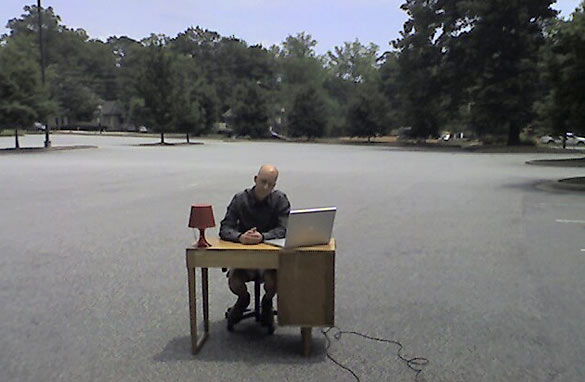 Eric in the News To Me outdoor studio