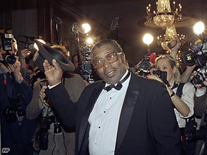 Bo Diddley at the second annual Rock and Roll Hall of Fame dinner in 1987.