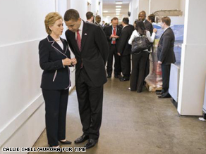 Senators Clinton and Obama at AIPAC on Wednesday. This photo appears in the current issue of TIME magazine (6/6/08).