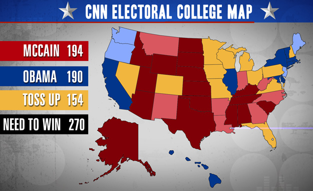 CNN will be projecting Electoral College results through Election Day.