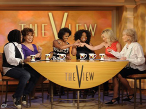 Michelle Obama on 'The View' yesterday.