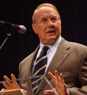Dr. James Dobson, talks in in Louisville, Ky. April 2005.