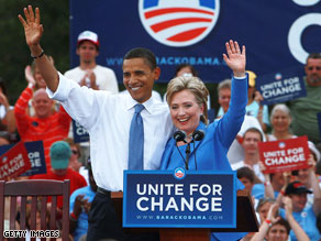 Sen.Obama & Sen. Clinton in Unity, NH.