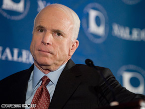 Sen. John McCain had harsh words for Sen. Barack Obama on Saturday.