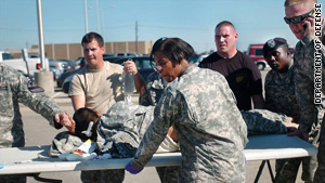 Soldiers jumped in to help their fallen comrades after Thursday's shooting rampage at Fort Hood, Texas.