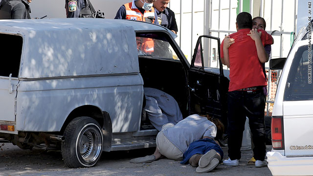 This photograph, taken  in Cuidad Juarez on October 20, records the 2,000th dead in Mexico's cartel drug wars.