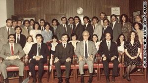 Morgenthau, center, in a 1983 photo. Supreme Court Justice Sonia Sotomayor is behind him, to his right.