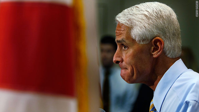 Charlie Crist, Florida's popular first-term governor, faces conservative opposition in next year's GOP Senate primary.