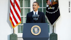 President Obama speaks at the White House on October 9 after receiving the Nobel Peace Prrize.