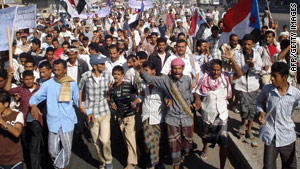 Yemenis protest last week against a government raid that targeted suspected al Qaeda members.