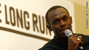 Sprint sensation Usain Bolt was speaking at the launch of a new sports charity in London.