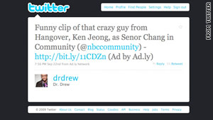 tweet ads, dr. drew