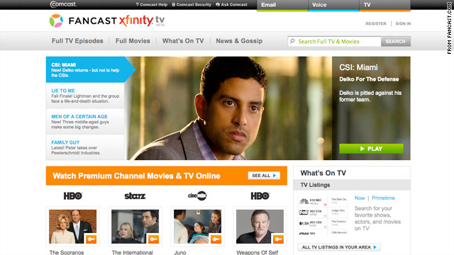 Comcast watch best sale tv online