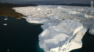 The melting of ice caps in Greenland and the Antarctic could mean sea levels rising by 0.5 meters, the report says.