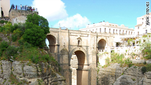 A bridge connects Ronda's old town with the new town.