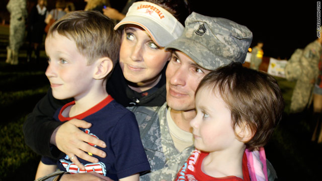 The Wolf family, from left to right, Zachariah, Margaret,  Master Sgt. Steve Wolf and MacKenzie Lee.