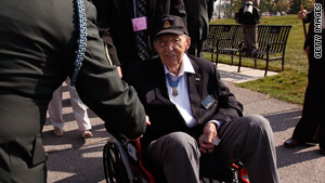 World War II veteran Vat T. Barfoot attends a Medal of Honor convention in Chicago, Illlinois, in September.