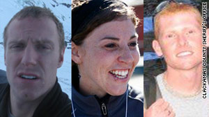 Luke Gullberg, left, Katie Nolan and Anthony Vietti went hiking on Mount Hood. Gullberg, 26, was found dead.