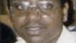 This grainy image issued by Interpol shows a man believed to be Emmanuel Uwayezu.
