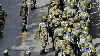 Five more face death over China riots