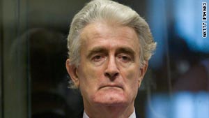 Karadzic's trial is expected to start Monday, with or without him, a spokeswoman said.