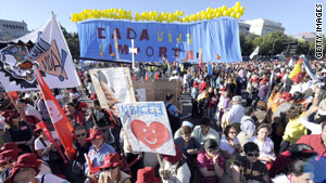 Abortion protest in Spain