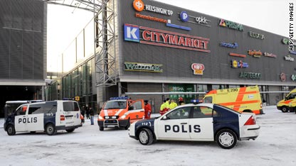 Suspect dead after Finnish mall shootings