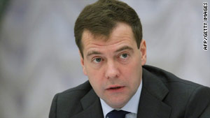 President Dmitry Medvedev said Russians "take a punch and keep coming."