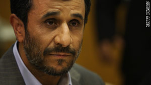 Iranian President Mahmoud Ahmadinejad at a U.N. meeting in New York on September 25.