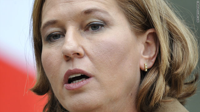 Tzipi Livni was foreign minister during Israel's three-week offensive against Hamas in Gaza a year ago.