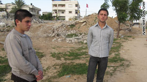 Ahmed Fayiz Abed Rabo, left, and Nadir Mohammed Sadi Saleh are cousins with the same birth defect.