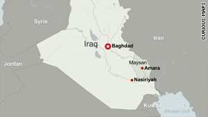 The oil well is in Maysan province, east of Amara, near the Iranian border, officials say.