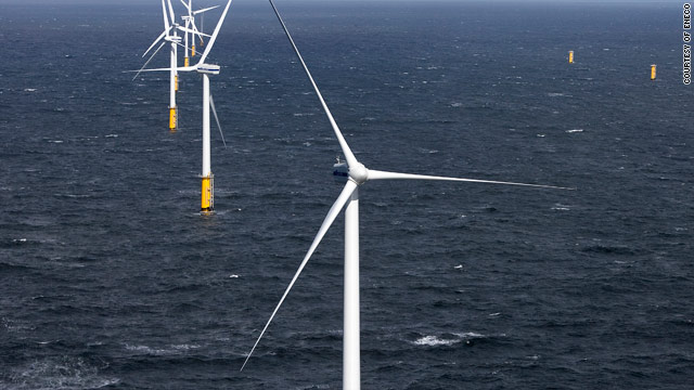 Wind farms could provide up to 25 percent of UK electricity.