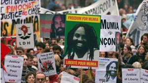 The case of convicted killer Mumia Abu-Jamal has drawn  international attention, including this demonstration in France.