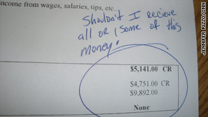 An inmate writes his complaint after Monroe County jail blocks his refund check.