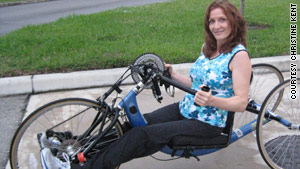 After being paralyzed by her attacker, Christine Kent is competing in handcycling marathons.