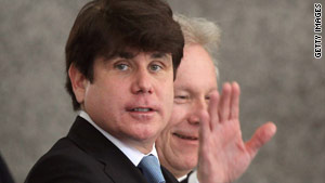 Ex-Gov. Rod Blagojevich arrives at a federal courthouse in Chicago on Thursday.