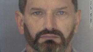 John Charles McCluskey may have dark hair and a beard, as in this U.S. Marshals Service photo composite.
