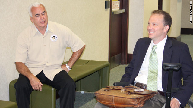 Brad Conaway, right, represented George Anthony, whose daughter is charged with killing his granddaughter.
