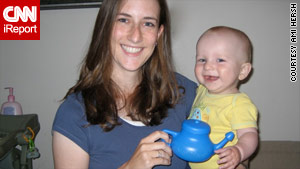 Elana Hersh felt sinus relief from a neti pot while pregnant with her son, Micah.