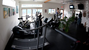 The Green Microgym in Portland uses human-powered exercise machines to save power.