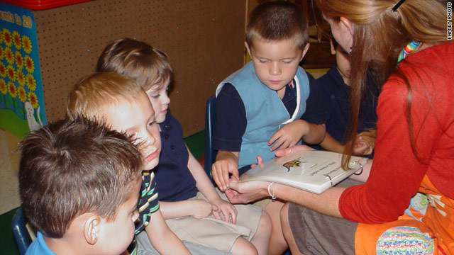 Max Finn, in blue vest, is thriving in Florida, where his parents moved to get him appropriate therapy.