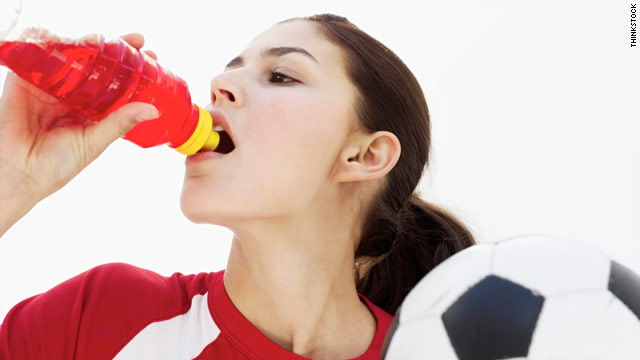 Many young people believe that sports drinks are a healthy alternative to soda.