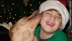 Andy Badger and his dog, Sophie celebrated Christmas last year without any health mishaps.