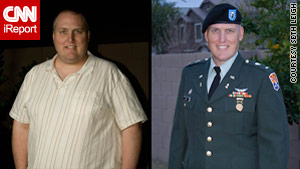 iReporter Seth Leigh before and after his weight loss.